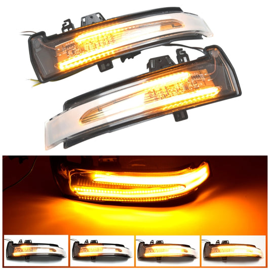 Clear lens dynamic LED mirror turn signal light with black housing (pair)