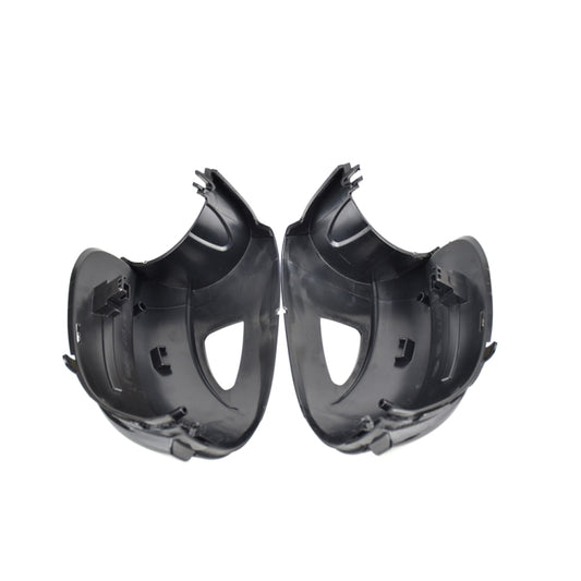 Pair of black side mirror LED turn signal light back housings with mounting points