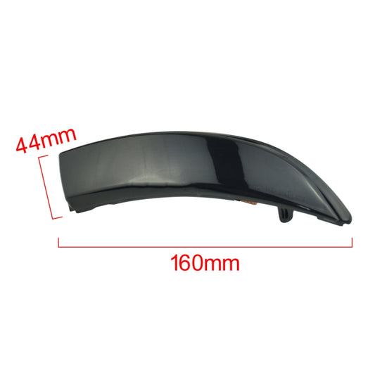 Single black curved LED turn signal strip with 160mm length, 44mm height.