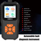 Automotive OBD2 fault diagnosis tool with color display and orange keypad