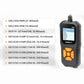 Automotive OBD2 code reader back side with language display and orange buttons