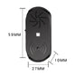Black door opener alarm remote with circular speaker icon and centered LED window
