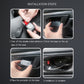Black door opener alarm prompt with installation steps shown in four panels