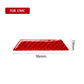 Red carbon-fiber style storage compartment trim sticker, 96mm x 19mm