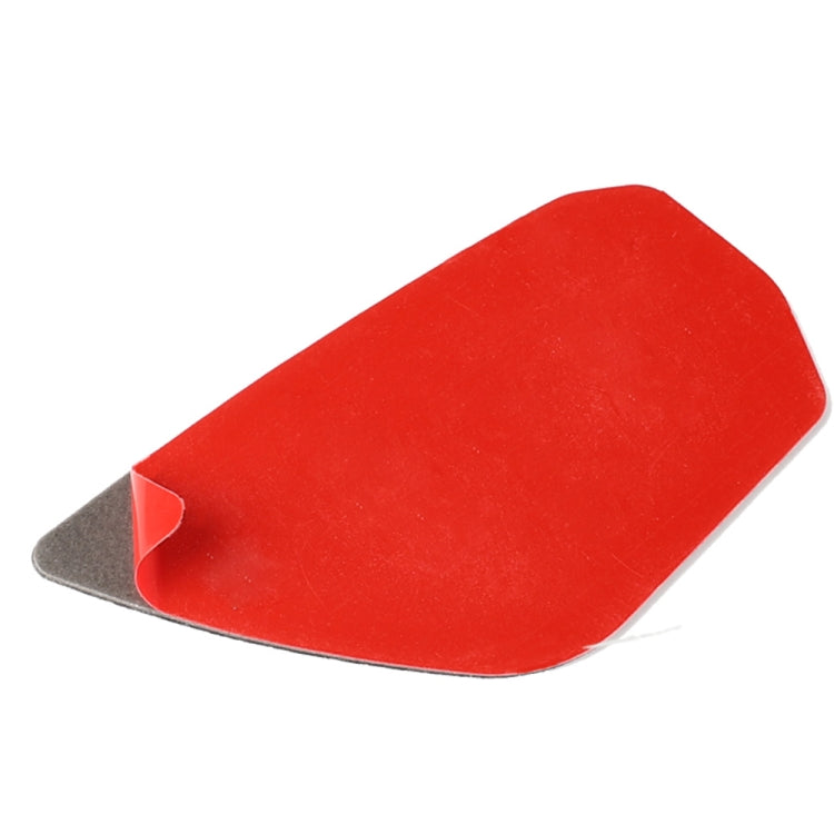 Red inside door wrist sticker with grey adhesive backing