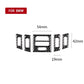 Carbon-fiber air vent trim sticker set for BMW, size layout shown in mm