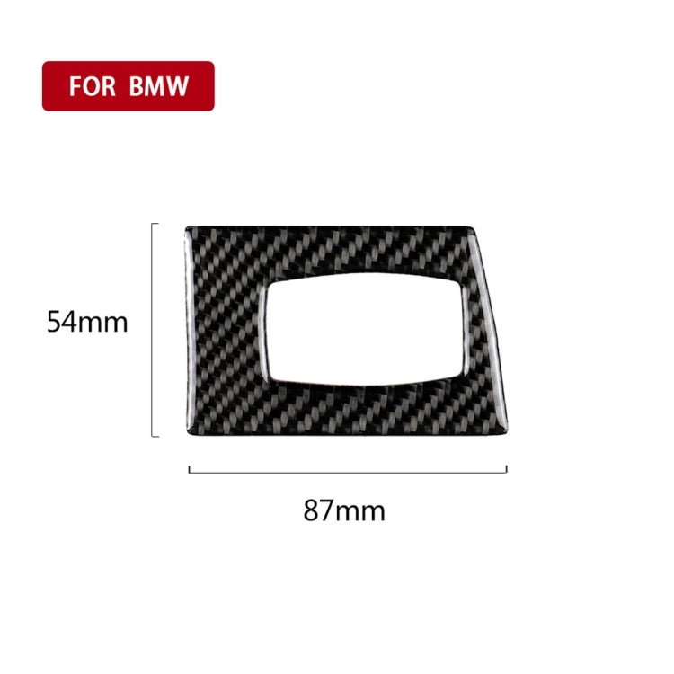 Carbon fiber ignition switch sticker, 87mm x 54mm rectangle with cutout