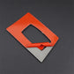 Ignition switch trim sticker piece with orange protective backing and square cutout