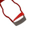 Trim overlay piece with red backing and gray adhesive strip, for headlight switch area