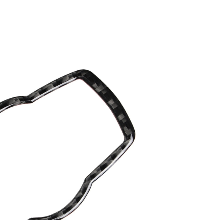 Close-up of carbon-fiber style trim edge for headlight switch border