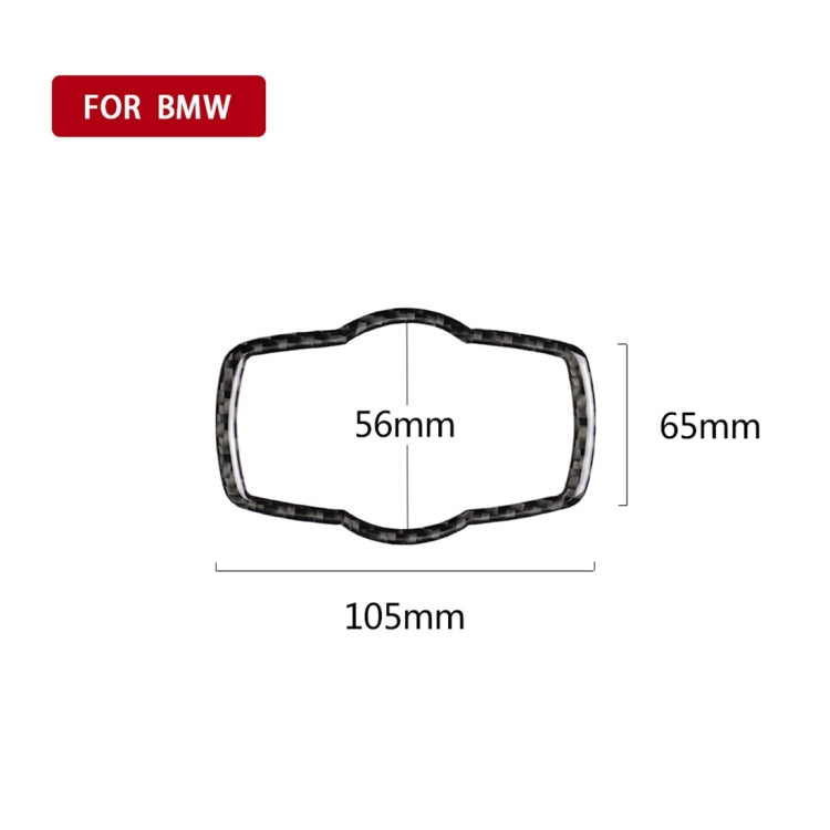 Carbon-fiber headlight switch trim sticker; 105mm width with 56mm/65mm sizes