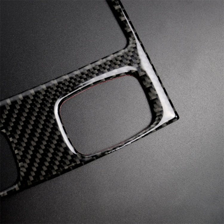 Carbon fiber-style trim sticker frame with square hole cutout for rear vent
