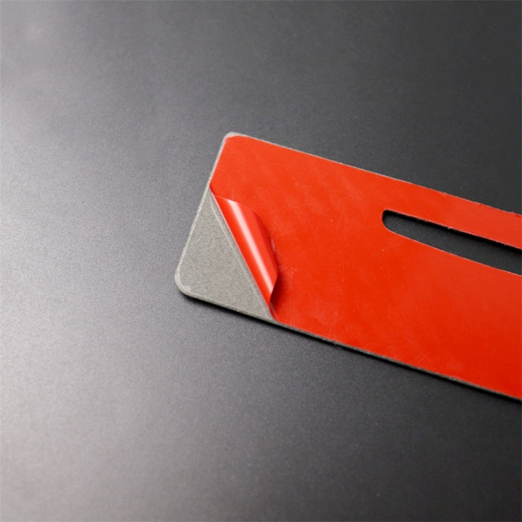 Carbon fiber-style vent trim sticker with rectangular opening cutout