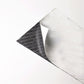 Carbon fiber B-pillar sticker with backing and protective film, black carbon weave
