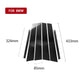 Carbon fiber B-pillar decal set, black weave strips with size guide for BMW