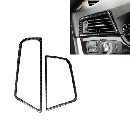 Carbon-fiber style side air outlet frame stickers, two-piece trim set