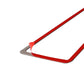 Carbon-fiber style trim frame with red backing edge, adhesive cutout shape