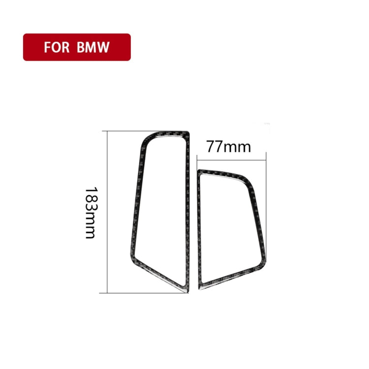 Carbon-fiber style side air outlet frame stickers, 77mm size guide