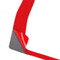 Curved carbon-fiber style trim sticker strip, glossy black weave edge view