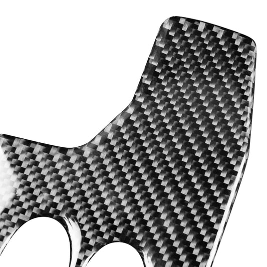 Carbon fiber texture window lift switch trim sticker with curved edge and cutout