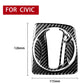 Carbon fiber automatic gear trim sticker with size markings, right-drive cover