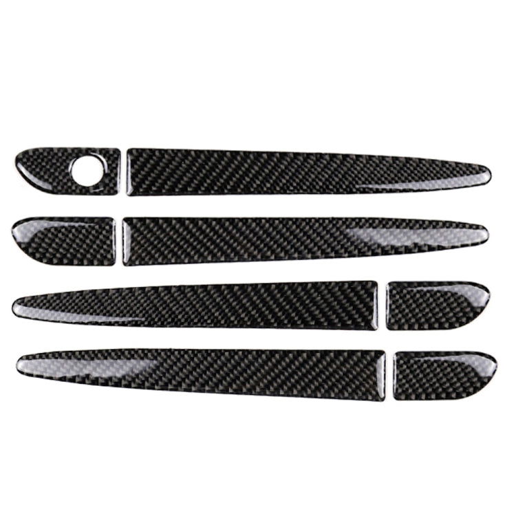 Carbon fiber outside door handle trim set, right side, no smart hole, 4-piece set