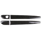 Carbon fiber outside door handle trim pieces with circular sensor cutout, right side