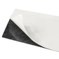 Matte black carbon fiber texture sticker pair on white backing