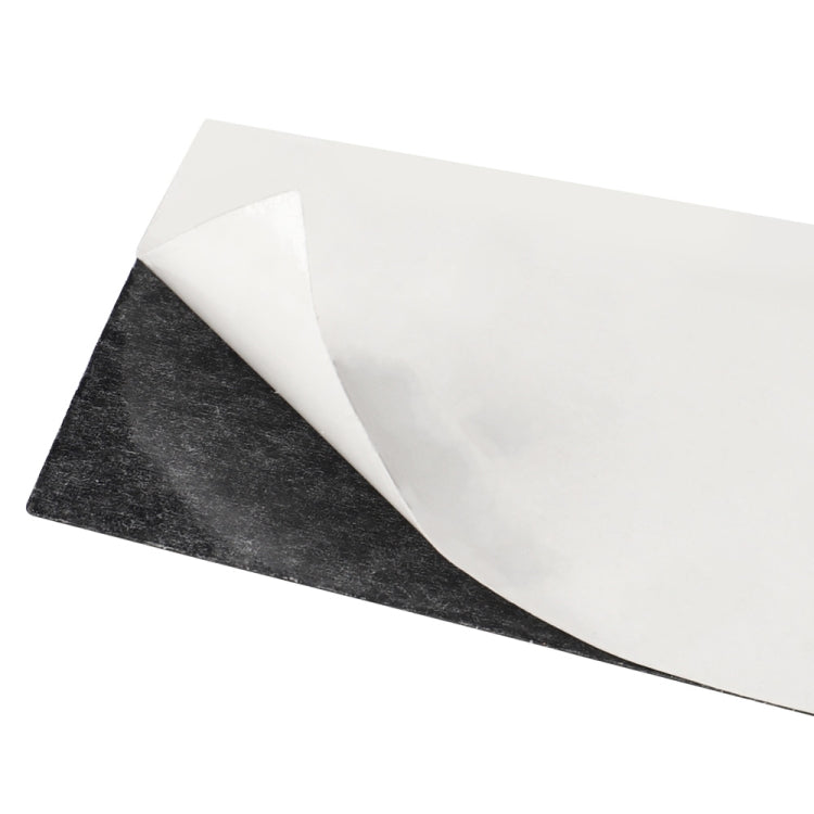 Matte black carbon fiber texture sticker pair on white backing