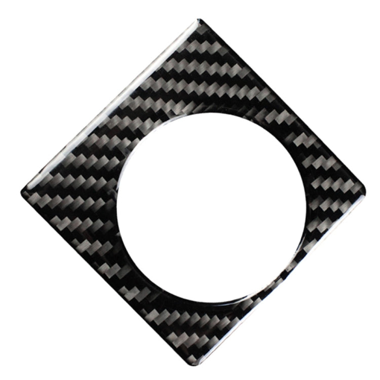 Carbon fiber knob decorative sticker bezel with circular cutout, square diamond shape