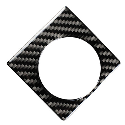 Carbon fiber knob decorative sticker bezel with circular cutout, square diamond shape