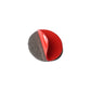 Carbon-fiber air conditioner knob sticker shown with red adhesive backing
