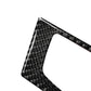 Carbon fiber-look AC vent trim piece with curved edge