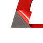 Trim sticker with red protective film on adhesive backing