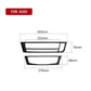 AC trim sticker size diagram: 343mm x 252mm, vent cutouts 76mm/68mm