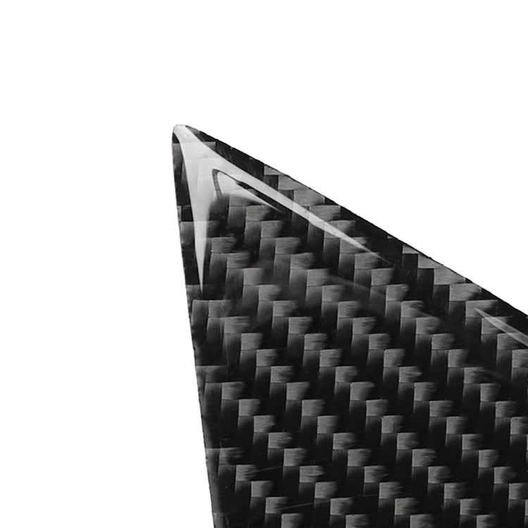 Carbon fiber pattern side panel sticker, dark black, angled detail