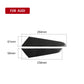 Car carbon fiber gear shift side panel sticker size 284 x 258 mm, dark black