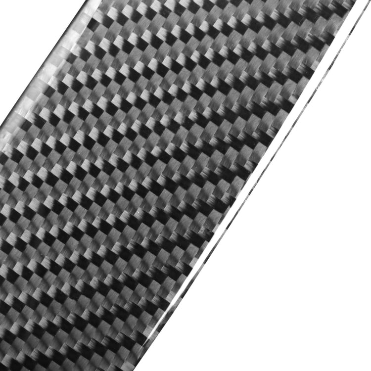 Carbon fiber weave detail strip with glossy edge trim