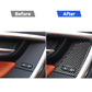 Window switch sticker set with before-and-after install on car door panel.