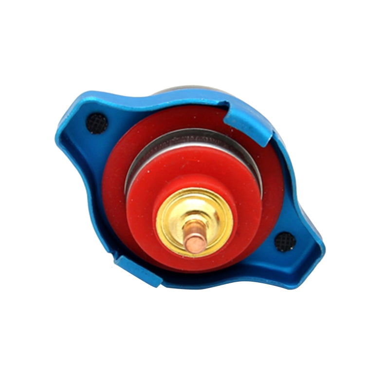 Radiator cap water thermometer accessory with red inner seal and brass center valve