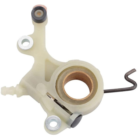 Oil pump drive assembly with oil outlet, cream housing, bearing ring and spring