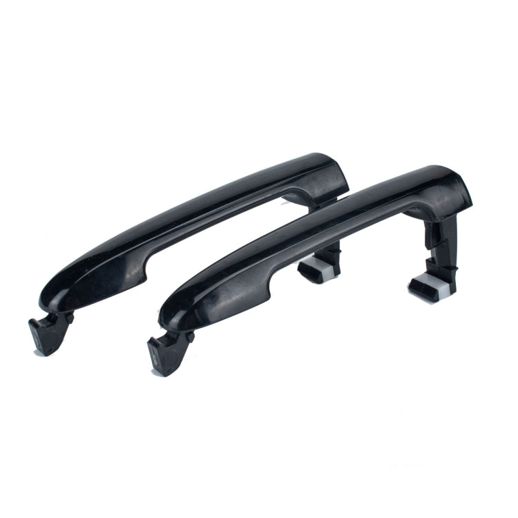 Set of 2 exterior door handles in dark gray/black with mounting brackets