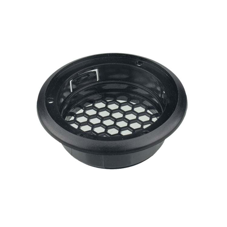 Universal AC air outlet vent with honeycomb grid cover, black plastic