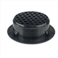 Universal AC air outlet vent with hex honeycomb grille, black circular base