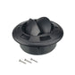 Universal AC air outlet vent with grid, black plastic, includes mounting screws