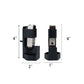 Wire lug crimper tool shown with overall size views and compact black body