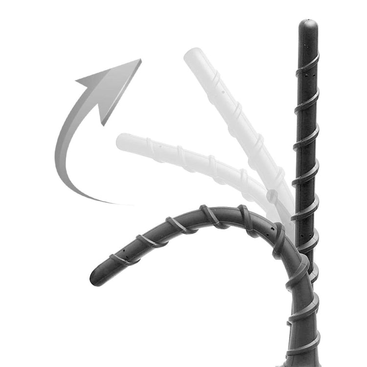 Black thread car antenna aerial with mounting clip and installation arrows