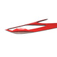 Red and black dashboard decorative sticker with stylized design
