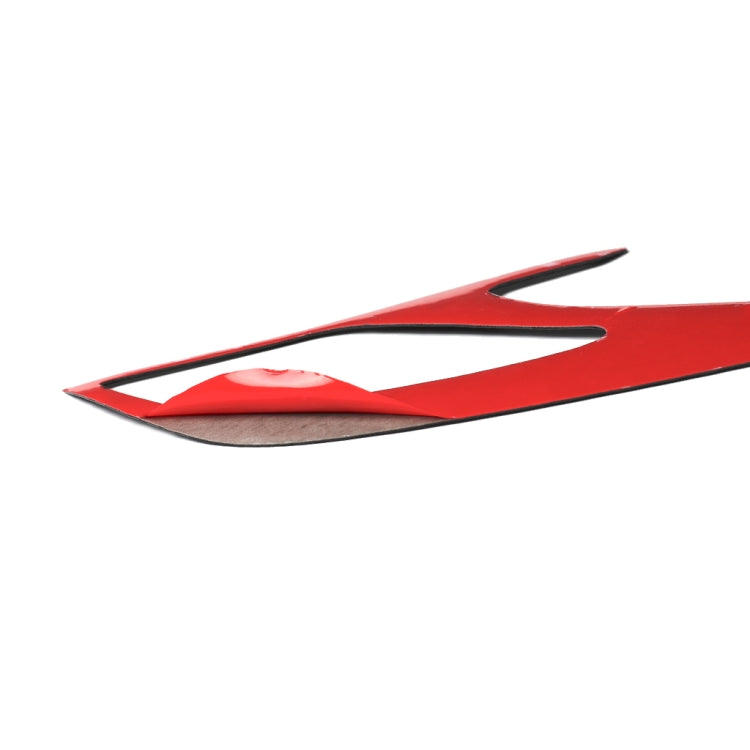Red and black dashboard decorative sticker with stylized design