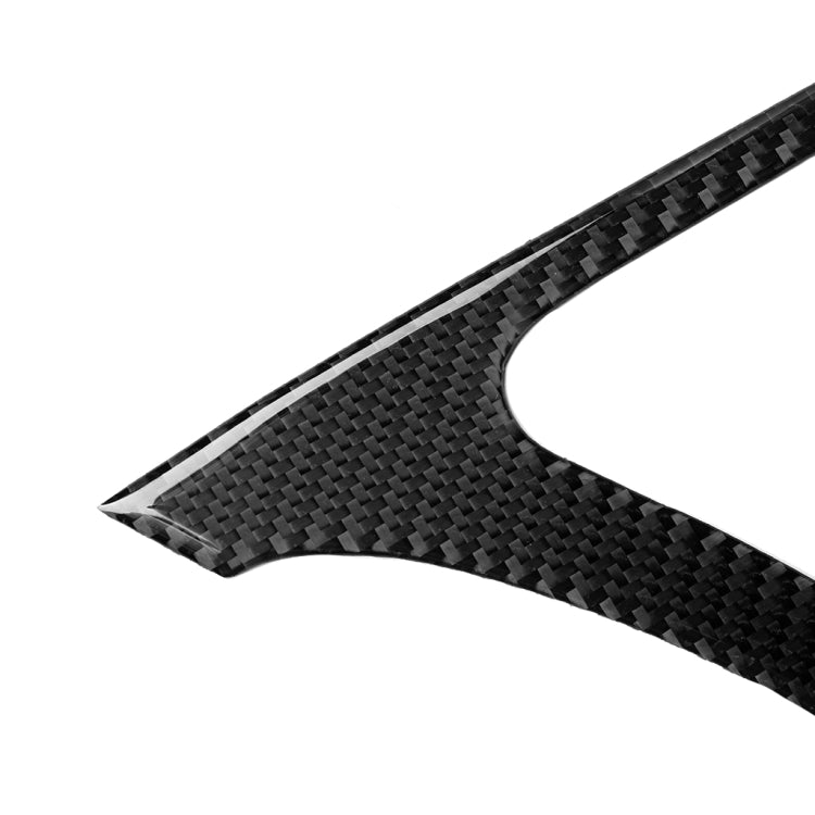 Black carbon fiber dashboard trim sticker corner detail with white edge
